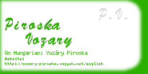 piroska vozary business card
