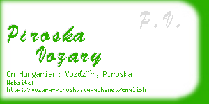 piroska vozary business card